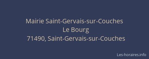 Mairie Saint-Gervais-sur-Couches