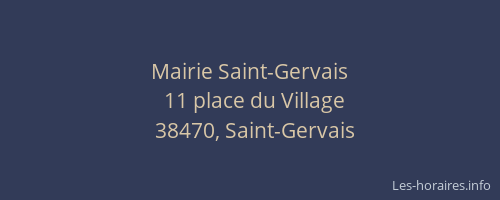 Mairie Saint-Gervais