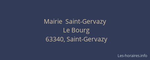 Mairie  Saint-Gervazy