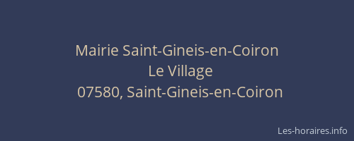 Mairie Saint-Gineis-en-Coiron