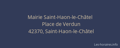 Mairie Saint-Haon-le-Châtel