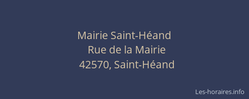 Mairie Saint-Héand