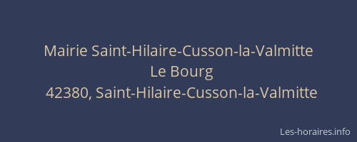 Mairie Saint-Hilaire-Cusson-la-Valmitte