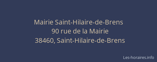 Mairie Saint-Hilaire-de-Brens