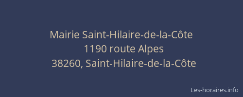Mairie Saint-Hilaire-de-la-C&ocirc;te