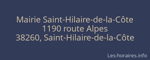 Mairie Saint-Hilaire-de-la-Côte