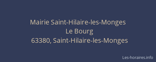 Mairie Saint-Hilaire-les-Monges