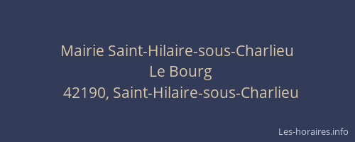 Mairie Saint-Hilaire-sous-Charlieu
