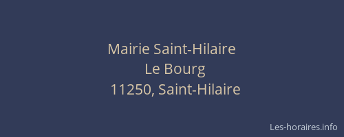 Mairie Saint-Hilaire