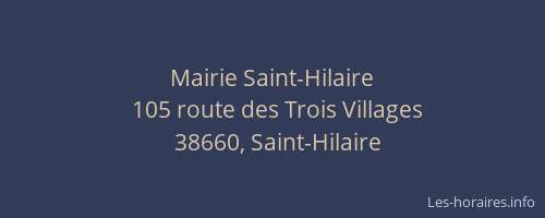 Mairie Saint-Hilaire