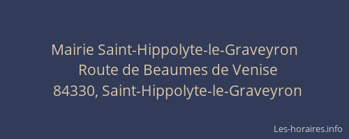 Mairie Saint-Hippolyte-le-Graveyron