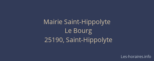 Mairie Saint-Hippolyte