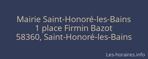 Mairie Saint-Honoré-les-Bains