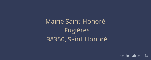 Mairie Saint-Honor&eacute;