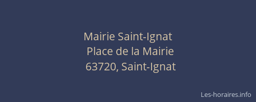 Mairie Saint-Ignat
