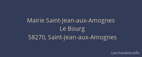 Mairie Saint-Jean-aux-Amognes