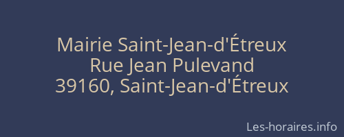 Mairie Saint-Jean-d'Étreux