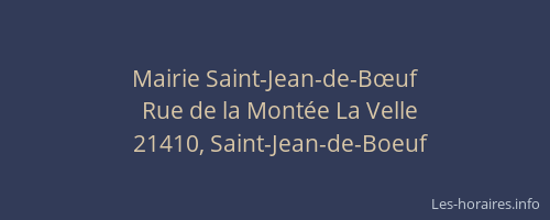 Mairie Saint-Jean-de-Bœuf