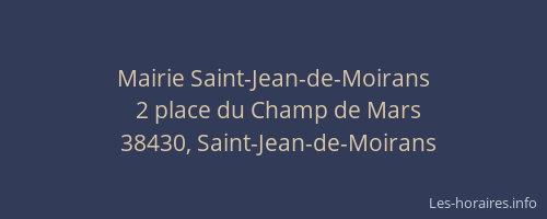 Mairie Saint-Jean-de-Moirans