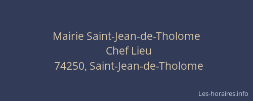 Mairie Saint-Jean-de-Tholome