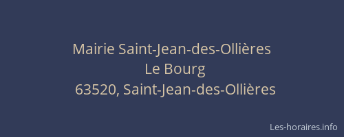 Mairie Saint-Jean-des-Olli&egrave;res