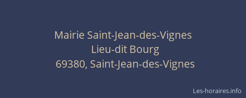 Mairie Saint-Jean-des-Vignes
