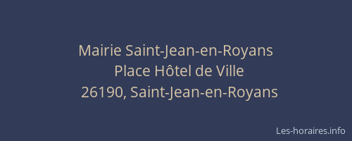 Mairie Saint-Jean-en-Royans
