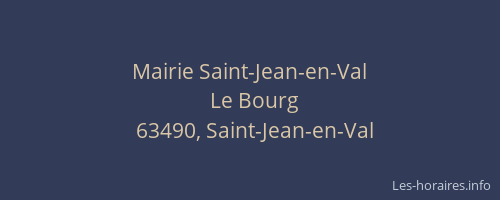Mairie Saint-Jean-en-Val