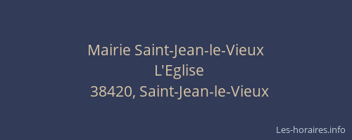Mairie Saint-Jean-le-Vieux
