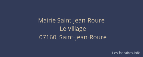Mairie Saint-Jean-Roure