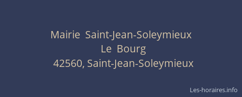 Mairie  Saint-Jean-Soleymieux