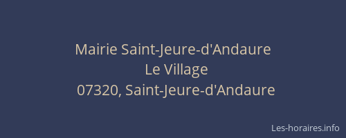 Mairie Saint-Jeure-d'Andaure