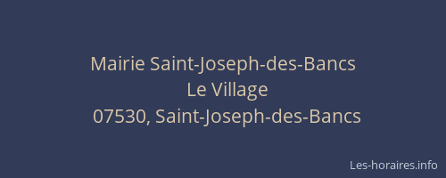 Mairie Saint-Joseph-des-Bancs