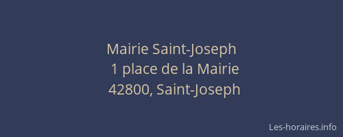 Mairie Saint-Joseph