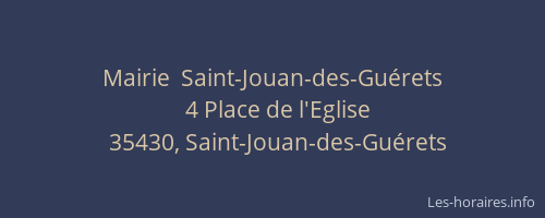 Mairie  Saint-Jouan-des-Guérets