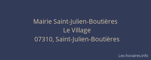 Mairie Saint-Julien-Boutières