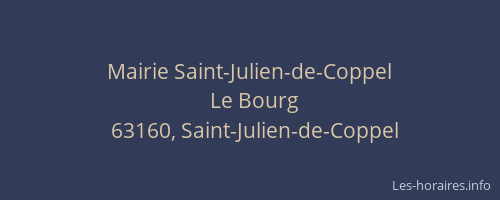 Mairie Saint-Julien-de-Coppel