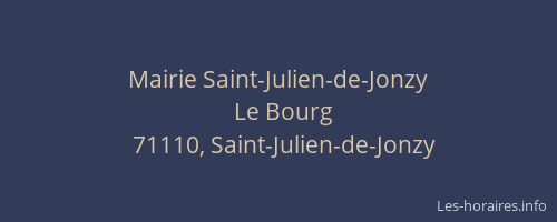 Mairie Saint-Julien-de-Jonzy