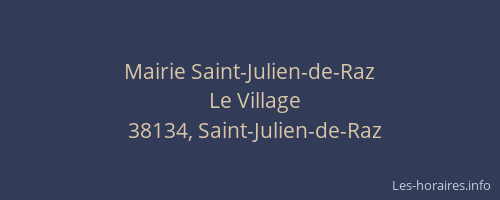 Mairie Saint-Julien-de-Raz
