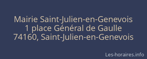 Mairie Saint-Julien-en-Genevois