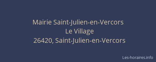 Mairie Saint-Julien-en-Vercors