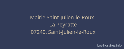 Mairie Saint-Julien-le-Roux
