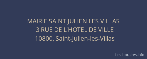 MAIRIE SAINT JULIEN LES VILLAS