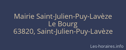 Mairie Saint-Julien-Puy-Lavèze