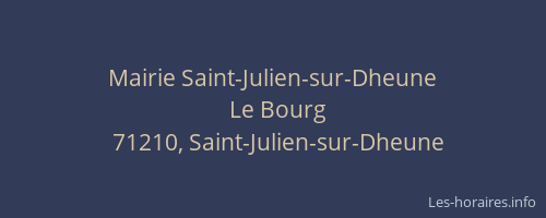 Mairie Saint-Julien-sur-Dheune