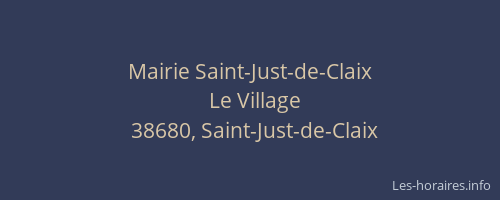 Mairie Saint-Just-de-Claix