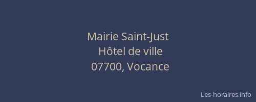 Mairie Saint-Just