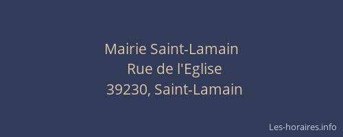 Mairie Saint-Lamain