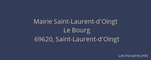 Mairie Saint-Laurent-d'Oingt