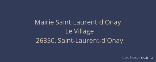 Mairie Saint-Laurent-d'Onay